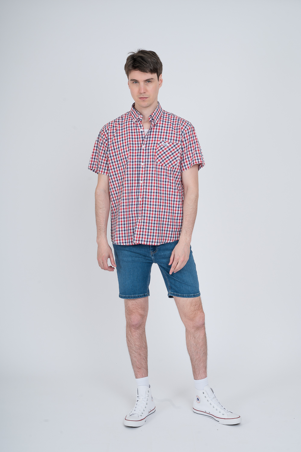 Camisa Reg Linen Checks SS